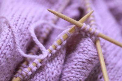 編み物の途中