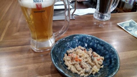 十条勝　生ビール＆おから煮